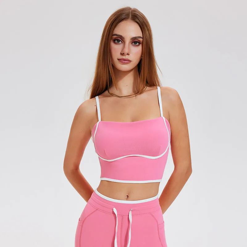 حمالة صدر لليوجا للنساء، سترة رياضية جميلة للظهر للارتداء في الهواء الطلق، سترة يوجا بيلاتيس ممتصة للصدمات والجري #5