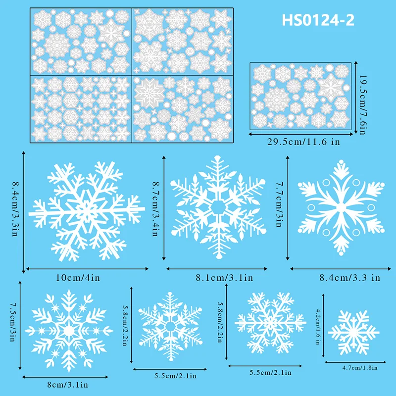 Bestseller Christmas Static Cling Window Stickers - Santa, Snowman, Reindeer & Snowflake Designs for Windows, and Store Displays