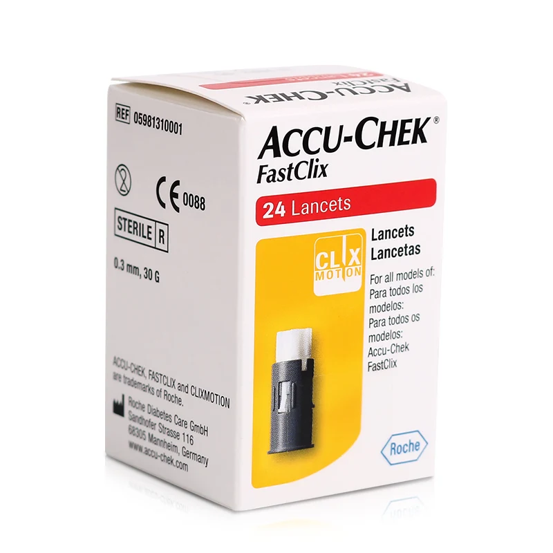 Accu-chek FastClix Lancet 120 sayım Lancet (5\'li paket) Alman Yidong kan şekeri test kağıdı kan örnekleme iğnesi 24\'lü kutu