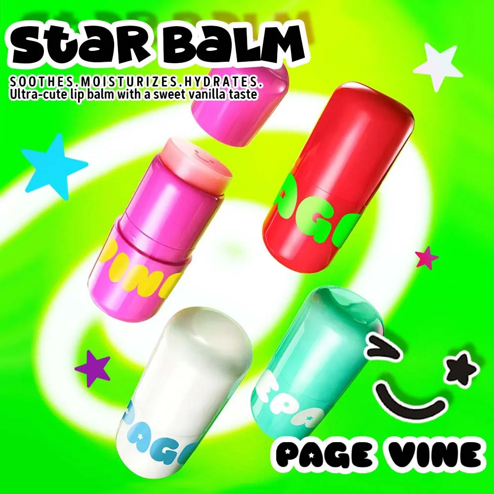 4 Color Smile Lip Balm Hydrating Formula for Dry Chapped Lips Repair Daily Moisturizing Care Cute Design Korean Lipstick