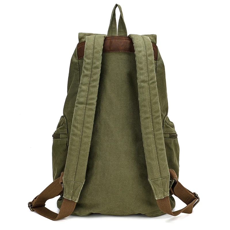 KOOGER High Capacity Canvas Vintage Backpack for School College Hiking Travel