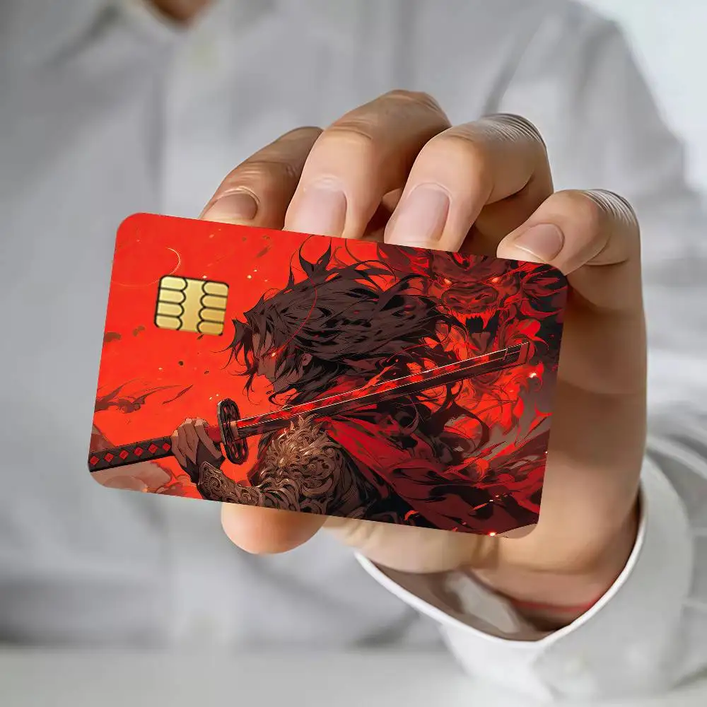 Anime Dragon Credit Card Public Transportation Cards Sticker Waterproof Card Face Decoration 4PCS