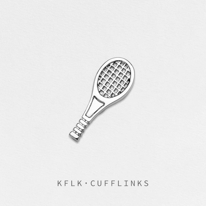 KFLK Fashion Tennis Racket Brooch Pins Exquisite Brand Brooches For Women Mens Costumes Badge Brooch Jewelry Wholesale