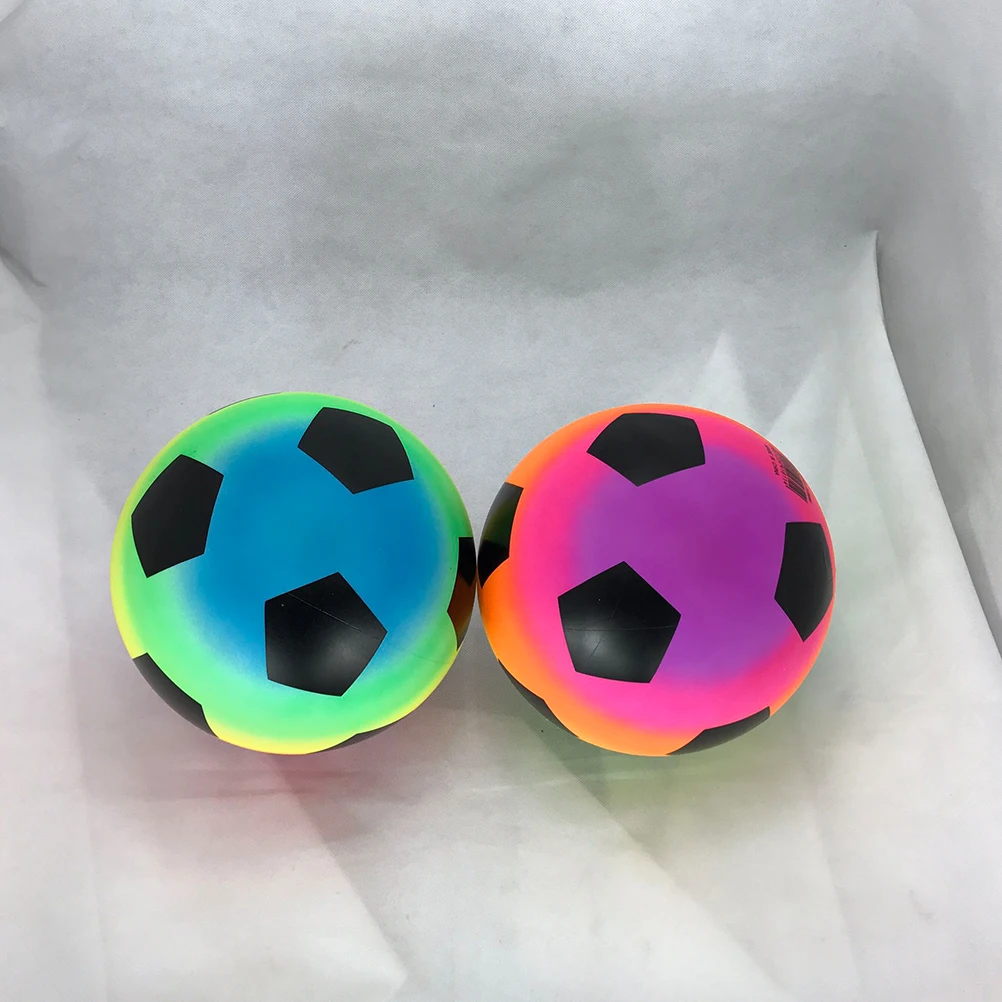 2 قطعة كرة قدم قابلة للنفخ من مادة PVC لعبة أطفال للأطفال ألعاب كرة قدم مضحكة