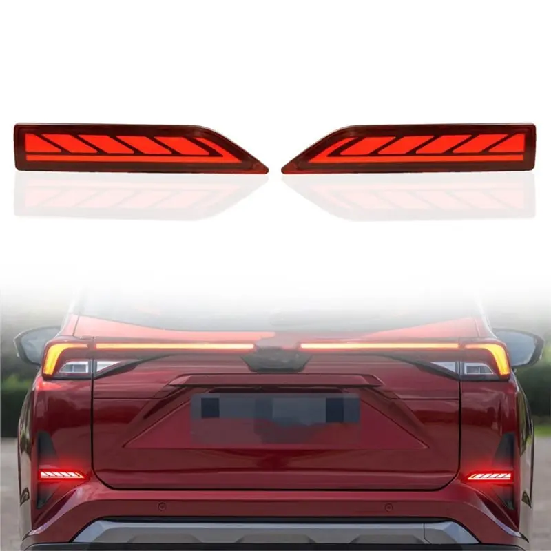 LED Brake Light For Toyota Veloz 2021-2023 Rear Bumper Reflector Dynamic Turn Signal Lamp Function 3-In-1 Design
