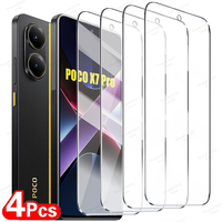 4PCS Screen Protector For Xiaomi POCO X7 F6 X6 F5 M6 Pro C75 C65 M5S X3 X5 Pro 5G X4 F4 GT X3 NFC X3 GT M5 C40 M4 Tempered Glass