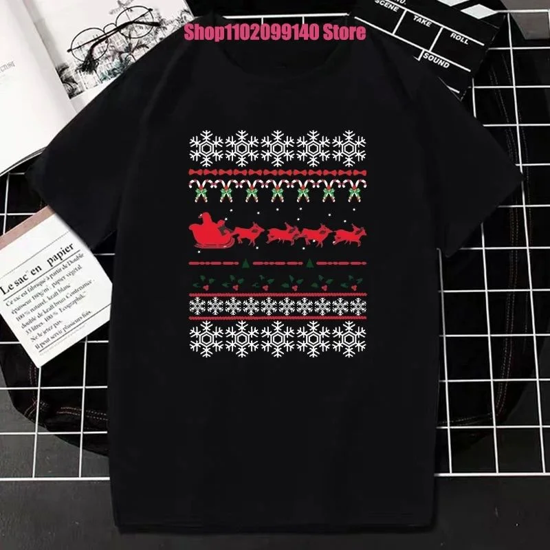 

ex Merry Cisas Reindeer T-irt Men's Women's Ultra Slim Fit Nine Sve Length Henry irt Collar Youth Faion