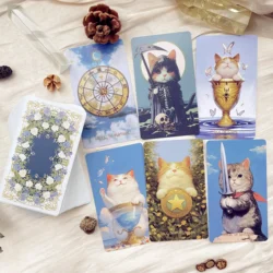 New Professional High Quality Fat Cat tarot cards Original Divination Oracle Rider Waite Tarot 12x7cm with Guidebook PDF