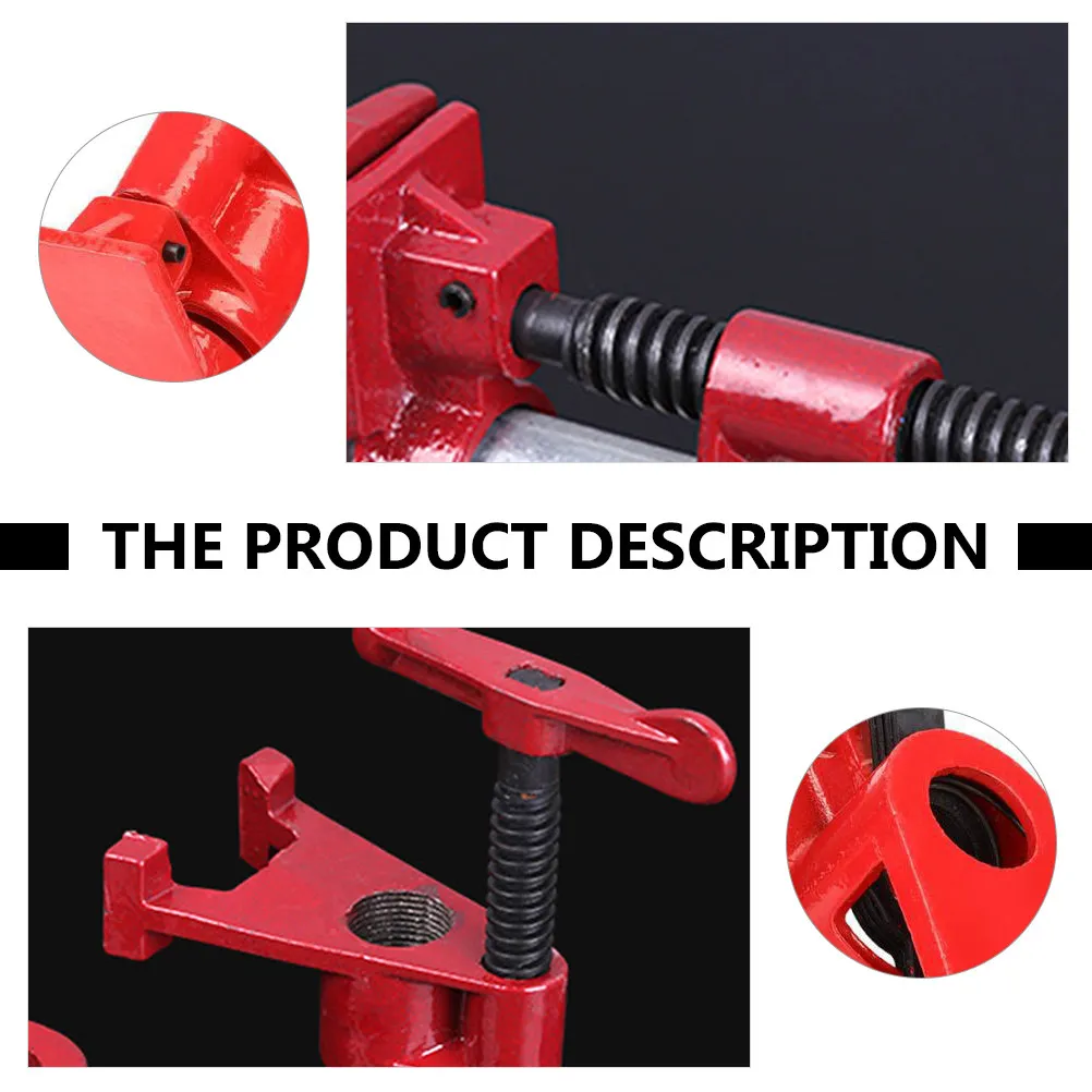 1Set Professional Grade Pipe Clamp Set Made of Tough Steel for Woodworkers Welders Builders Easy Grip Ergonomic Design DIY