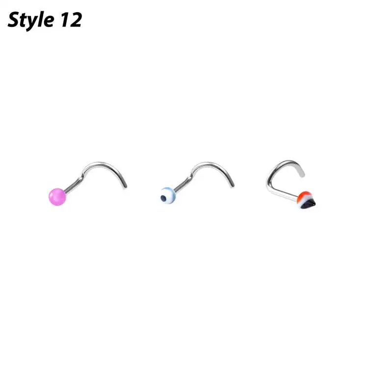Nasenpiercer-Werkzeug, Körperschmuck, steriles Einweg-Nasenpiercing-Pistolen-Piercing-Set mit CZ-Nieten, Nasenring-Ohrstecker aus chirurgischem Stahl, 20 g – Detail 13