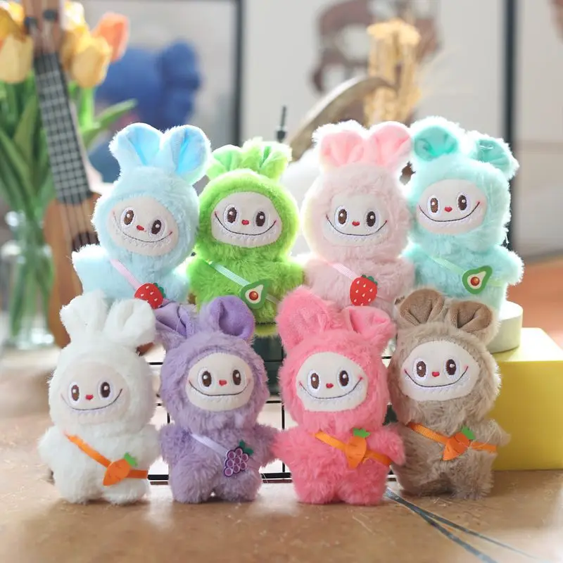 

Cute Labubu plush pendant cartoon toy doll bunny bag charm schoolbag personalized keychain