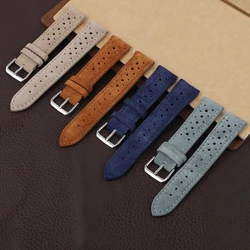 Genuine Suede Leather Watchband 18mm 20mm 22mm 24mm Porous Breathable Quick Release Watch Strap for Men Women Watch Accessories