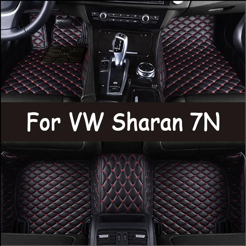 Car Floor Mats For VW VW Sharan 7N 5seat 2010~2022 Auto Leather Floor Mat Rugs Pad Interior Parts Car Accessories 2012