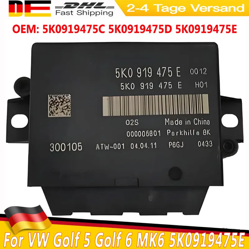 5K0919475E Steuergerät für Einparkhilfe PDC für VW Golf 5 Golf 6 MK6 Parkhilfe OPS PDC Modul 5K0919475C 5K0919475D