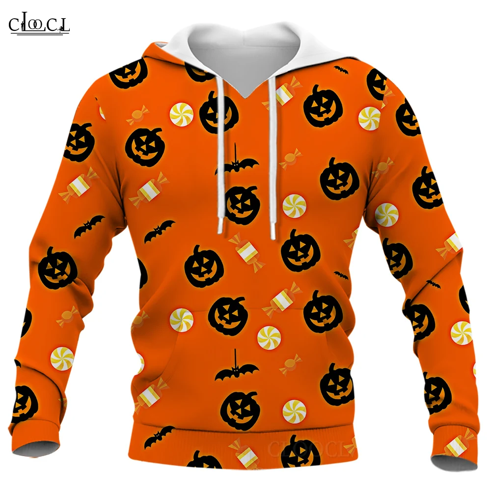 

CLOOCL Men Hoodie Horror Halloween Pumpkin Little Devil 3D Printed Hoodie Sweatshirt Women Zipper Tracksuit Jacket Pullover