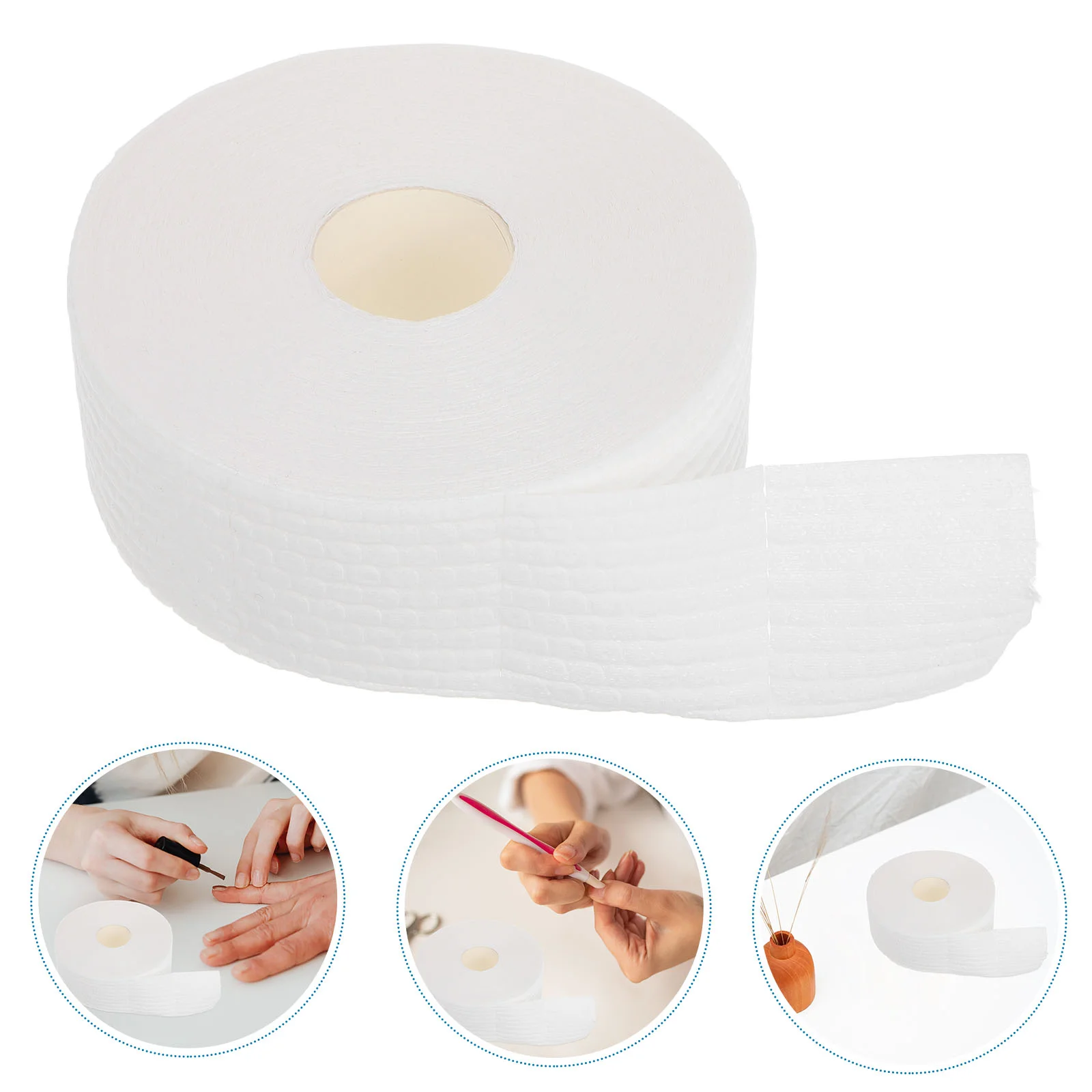 1 Roll Nail Cleaning Pads Nail Polish Remover Swabs Use Cotton Rounds Nail Cotton Discs for Gentle Removal of Gel Acryl