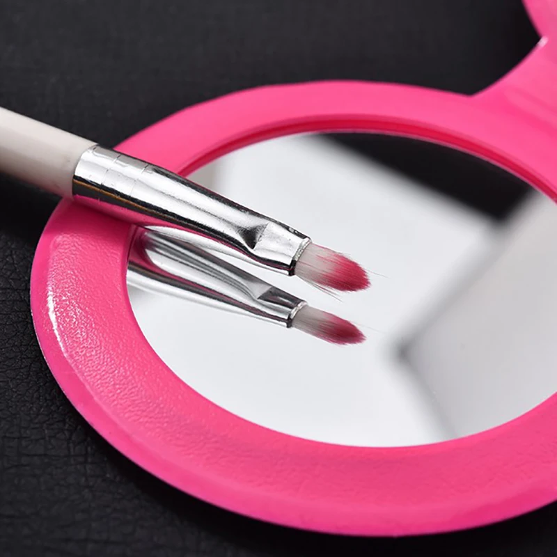 Miroir de Maquillage Pliable et Portable, Porte-Clé à 2 Faces, en Cuir, Petit, Rond, pour Document Cosmétique, Nouveauté