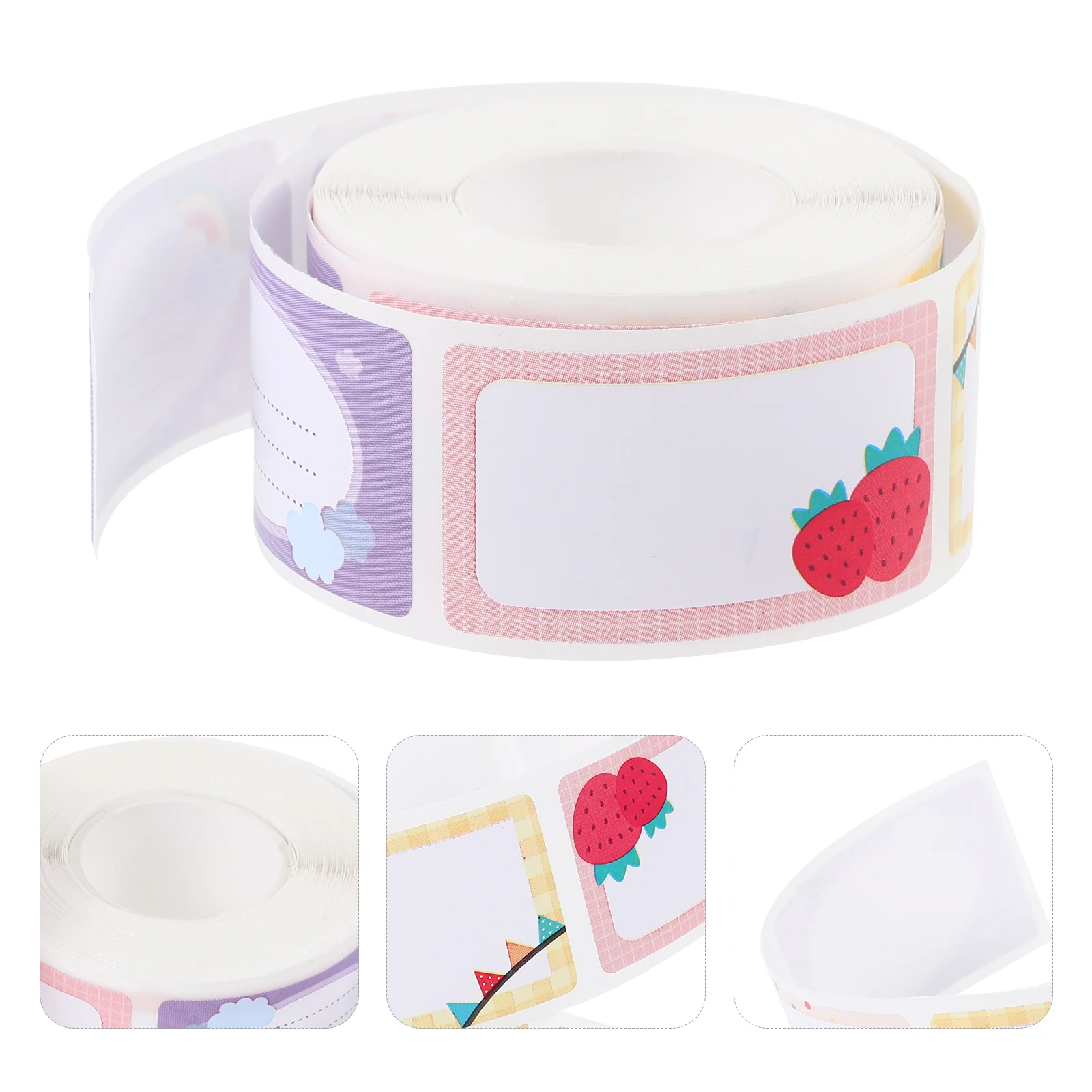 

2pcs 2 Rolls Adhesive Name Labels Bottle Tags Daycare Students Stickers Marking Storage Bin Easy Paste Peel Write Ballpoint Pen