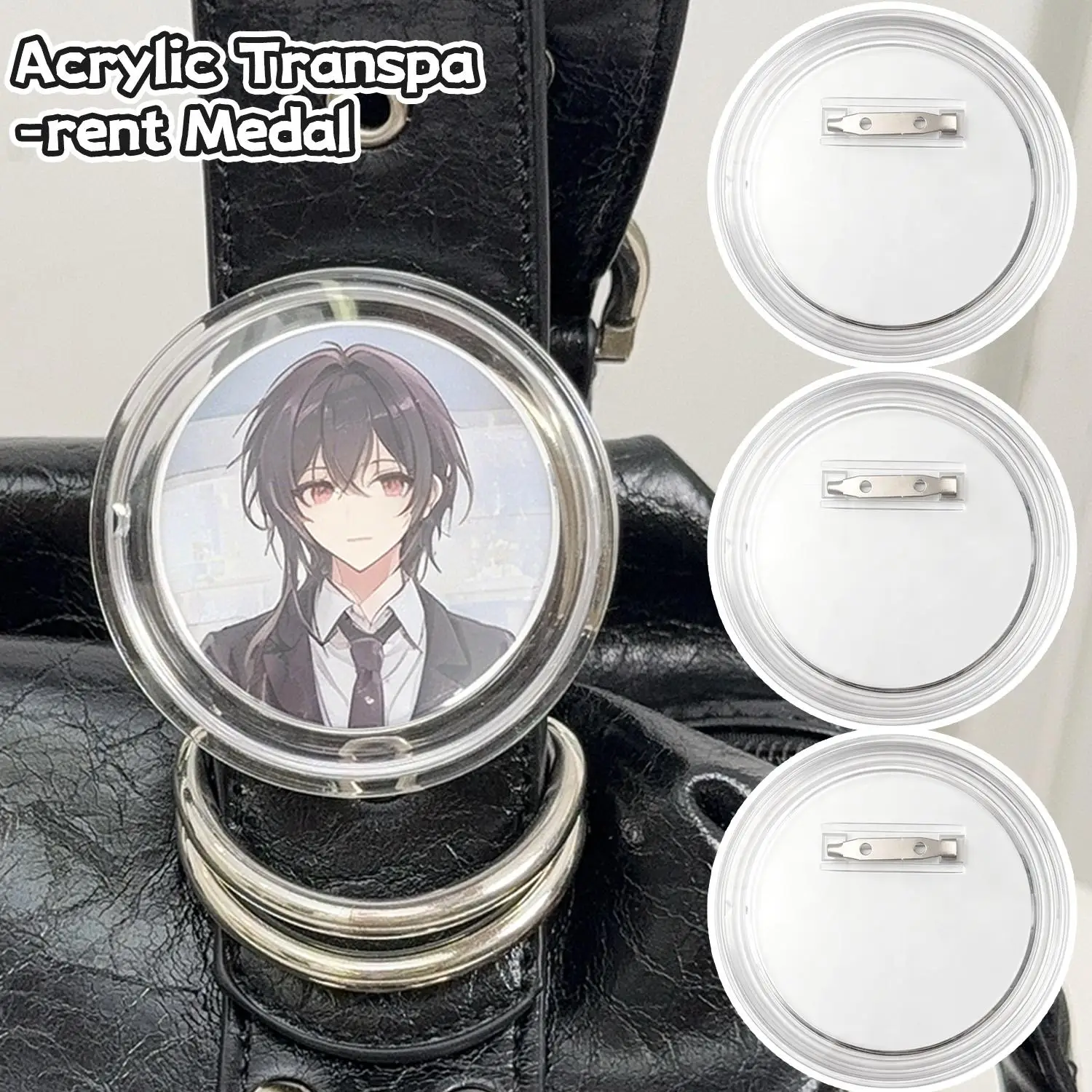 Transparent Acrylic Plastic Badge Set 1-20pcs Handmade DIY Craft Badges Making Supplies Kit Pin Case for Button Badges