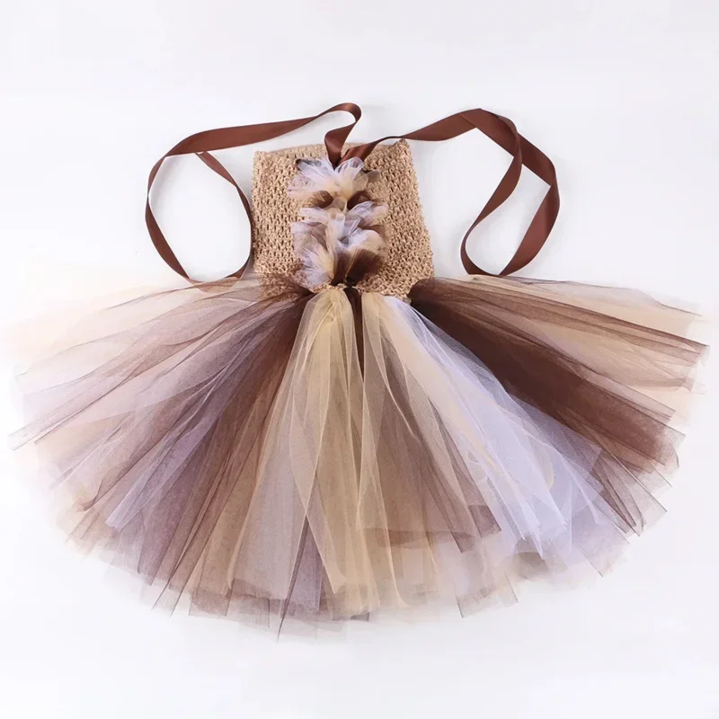 Lion Tutu ชุดสาวสัตว์ฮาโลวีนเครื่องแต่งกายสําหรับเด็กคอสเพลย์ชุดแถบคาดศีรษะเด็กวัยหัดเดินเด็กสาวชุดวันเกิด MN3