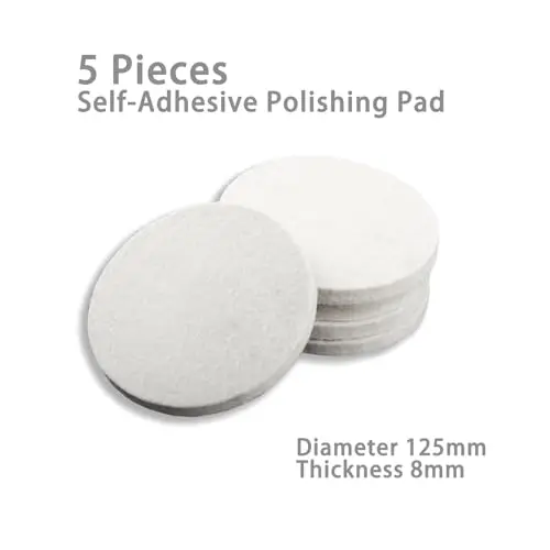 5 قطعة 125 مللي متر x 6 مللي متر ورأى الصوف لوحة تلميع لتلميع الزجاج البلاستيك معدن الرخام المطبخ الحمام صنفرة مدارية عشوائية