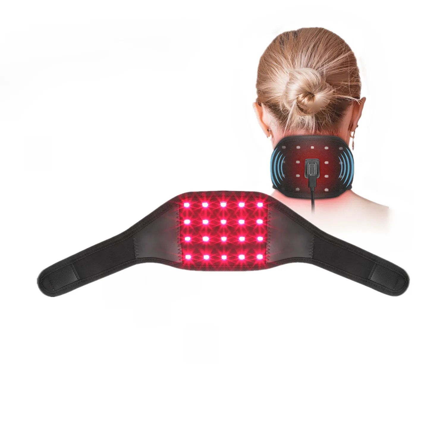 

Therapy Neckband Wraps Near-infrared Lamp Massager For Back Pain Relief For Shoulder Joint Muscle Pain Home Portable