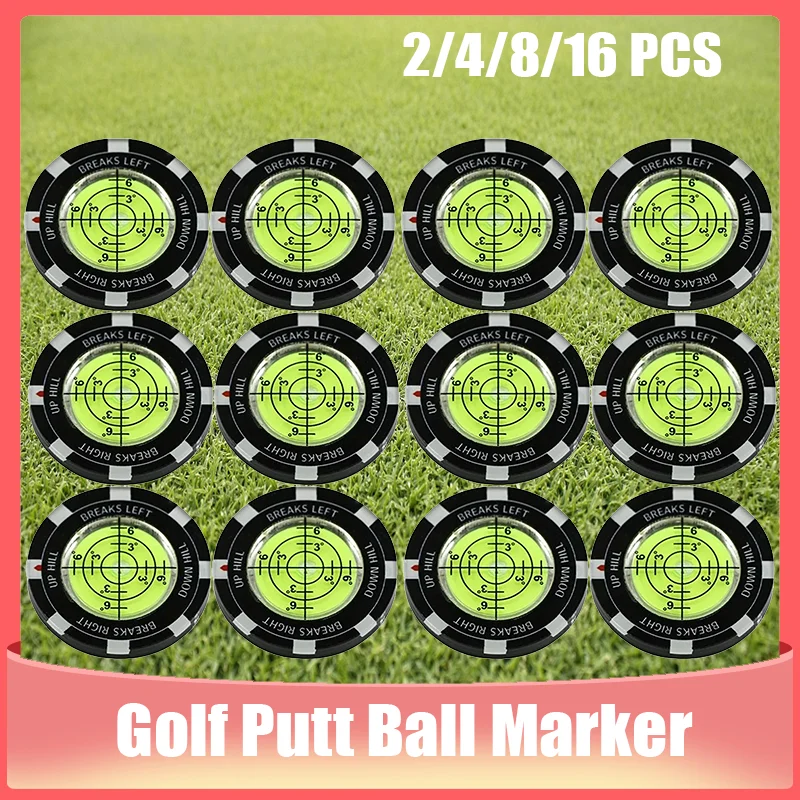 

2/4/8/16Pcs Golf Putt Ball Marker High Precision Round Green Reader Golfing Putting Aid Slope Reader