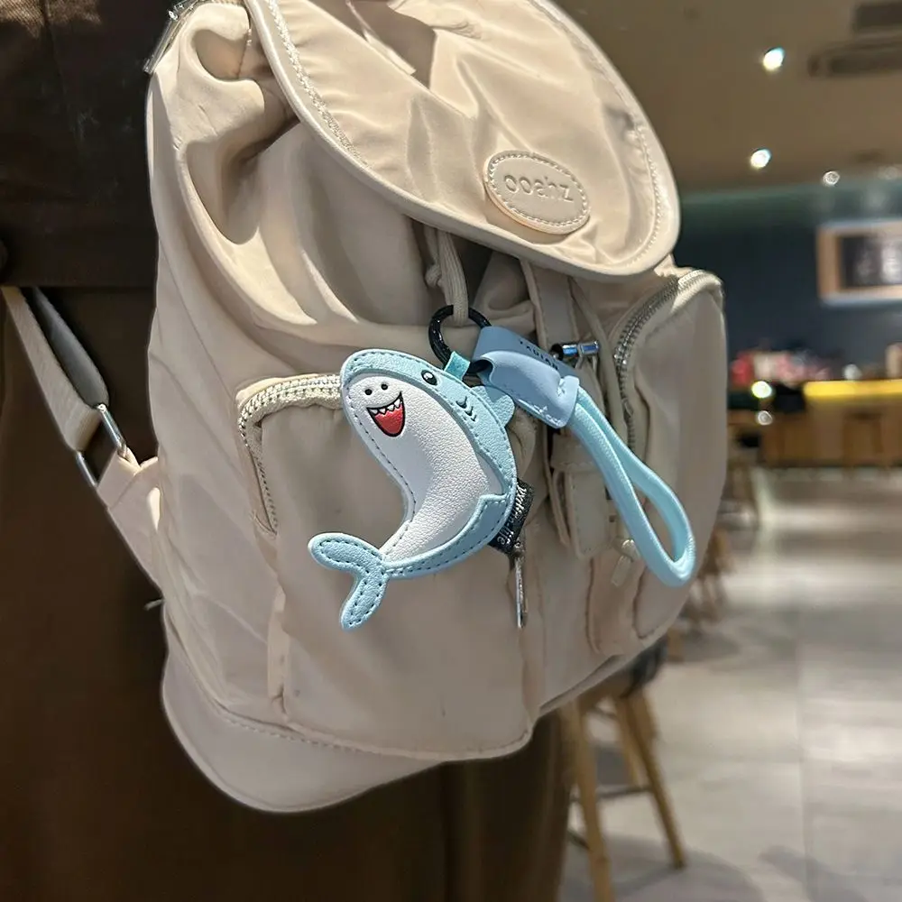 Blue Dolphin Cute Shark Doll Keyrings Ornament Multipurpose Backpack Pendant Keychain with Lanyard Keychain High Quality