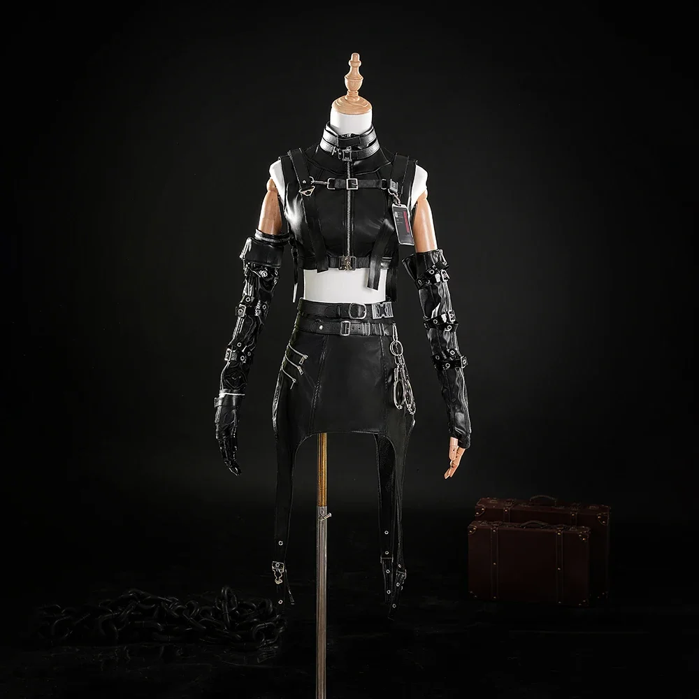 

Кожаный костюм героини «Любовь и глубокий косплей», платье-компаньон ночи, костюмы Abysswalker, женский костюм аниме на заказ