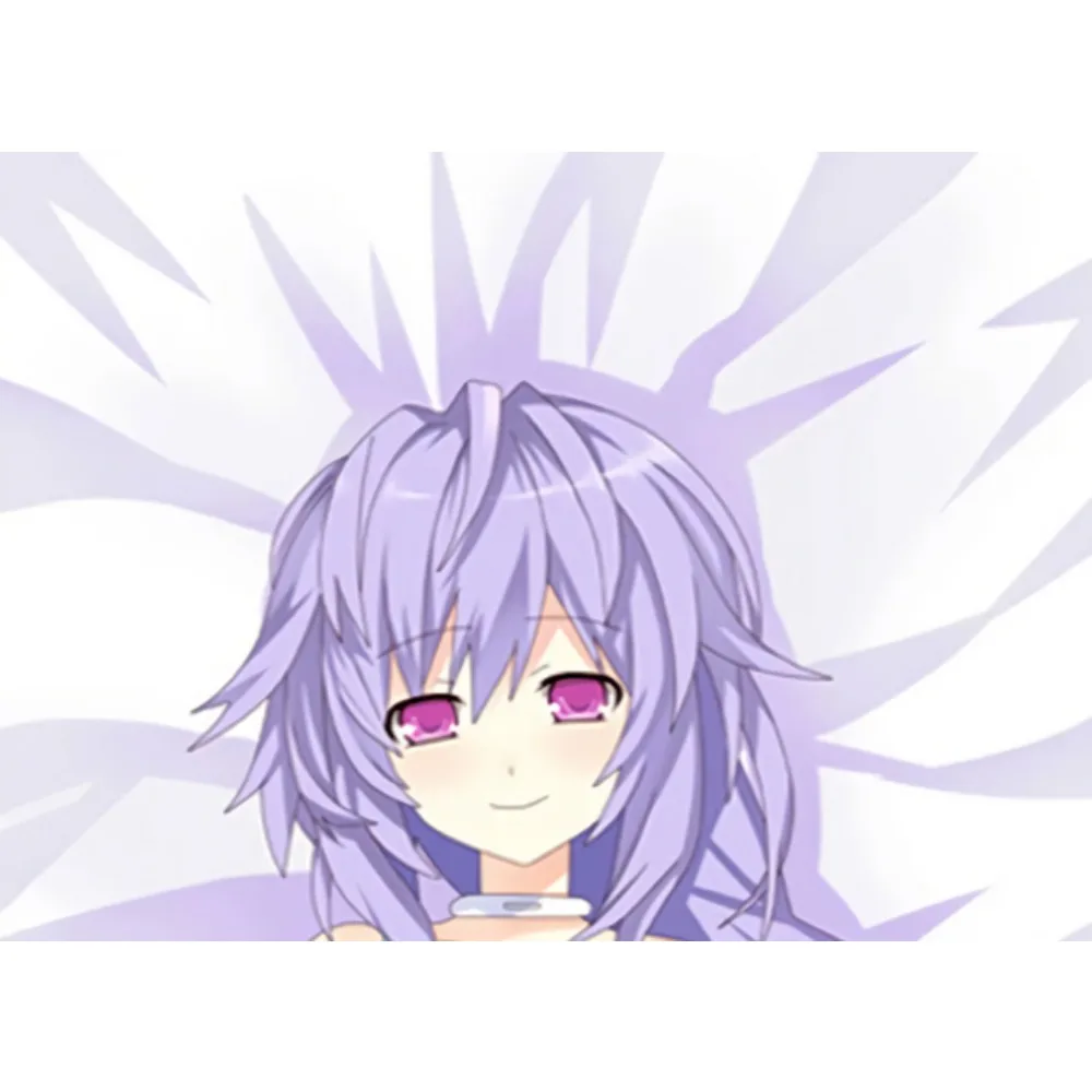 Anime Iris Heart Dakimakura Case Purple Hair Red Eyes Black Gloves Elegant Style Double Sided Printing