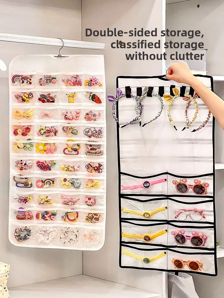 Children's Hair Accories Wall Hanging Storage Organizer Baby Girl's Hair Clips Elastic Ba Hair Hoops Watch ab Clips