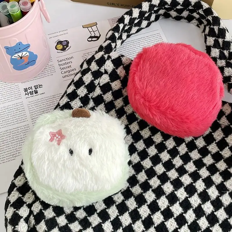 Cute Plush Coin Purse Cartoon Coin Purse Sundries Storage Small Card Holder Lipstick Data Cable Storage Bag