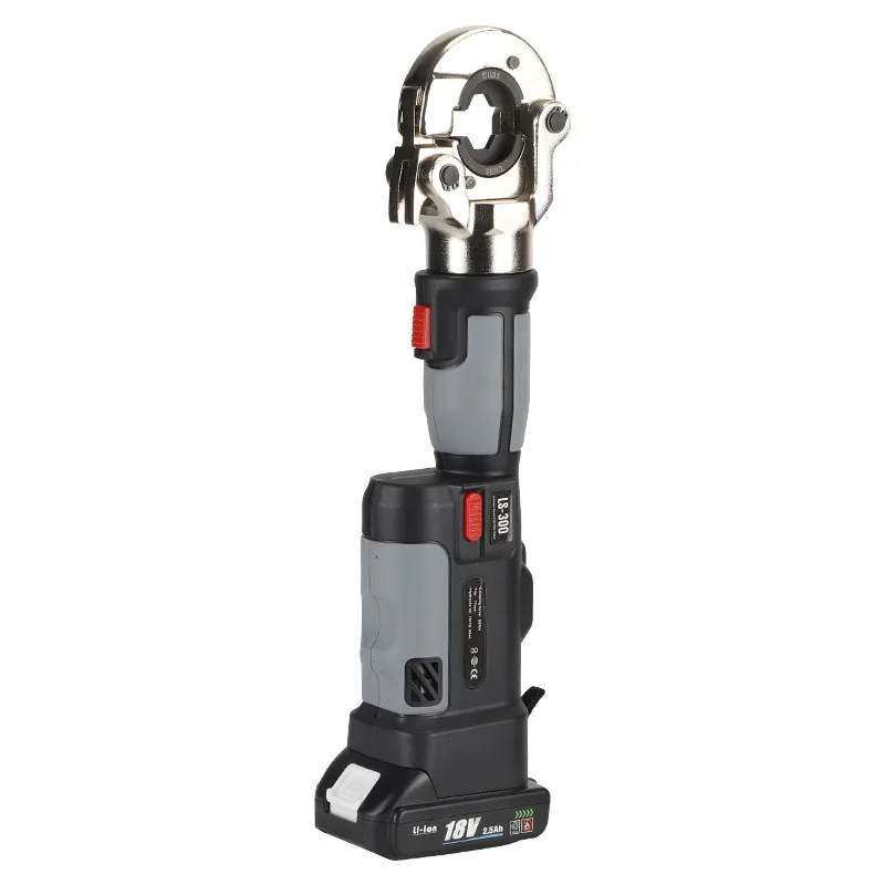 Mini Rechargeable LS-300 Electric Crimping Pliers Portable Hydraulic Tools with Straight Handle Digital Display Small Convenient