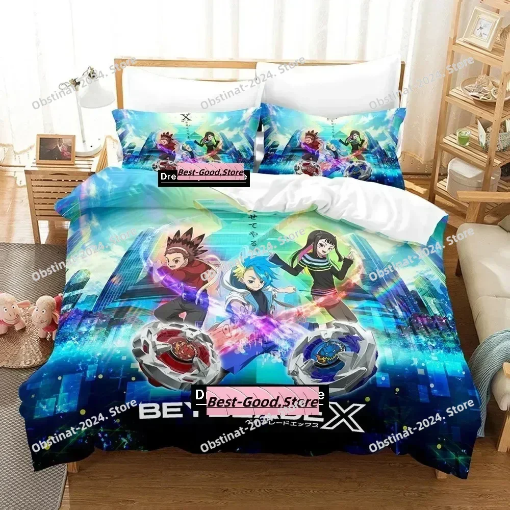 

Top 3D Cartoon Beyblade Burst Bedding Set Printed Bed Set With Pillowcase Bed Duvet Cover Single Double Queen Super King Size