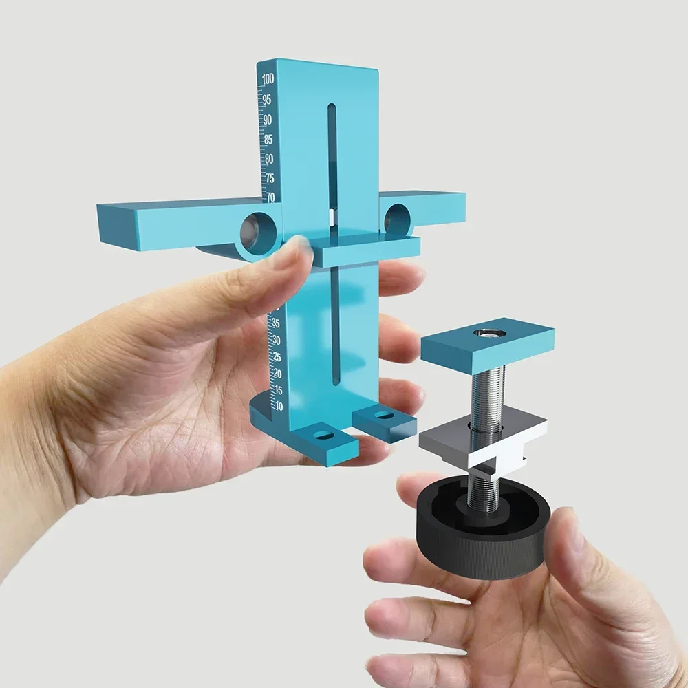 

Инструмент для быстрого открытия отверстия, инструмент для установки двери шкафа для стены и базы 3 в 1, приспособление для крепления двери шкафа с основанием