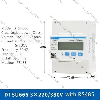 Multifunction Power Meter Programable V,A,W,KWH,VAR, RS485 Energy Meter 1 / 3 Phase 220V 380V Digital Watt-hour Meter CHNT