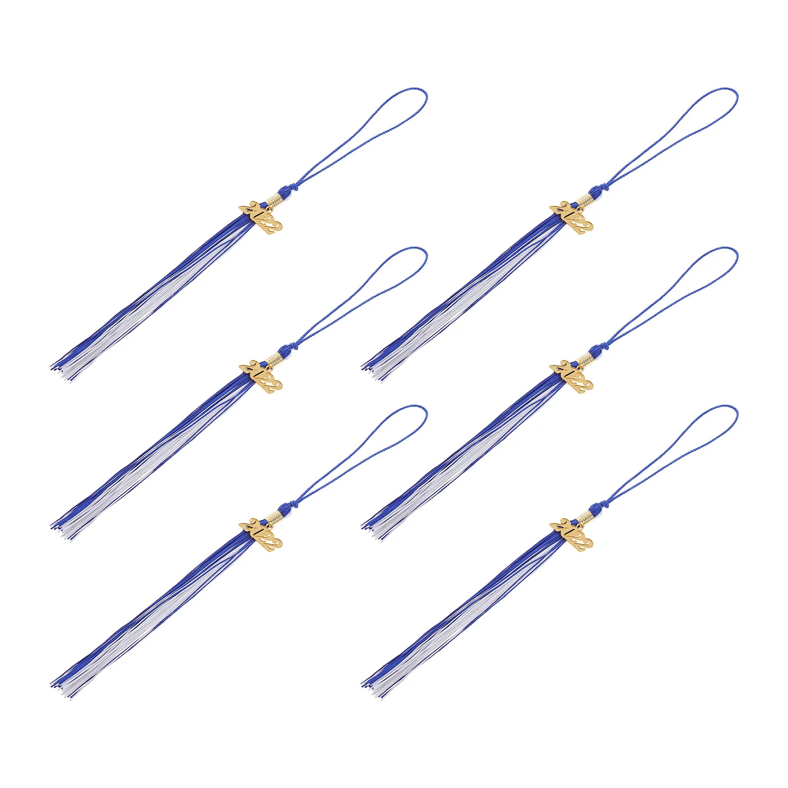 

6pcs Doctoral Hat Tassel Pendants Graduation Cap Decorative Accessories Academic Dress Fringe 2022 Graduate Ceremony Supplies