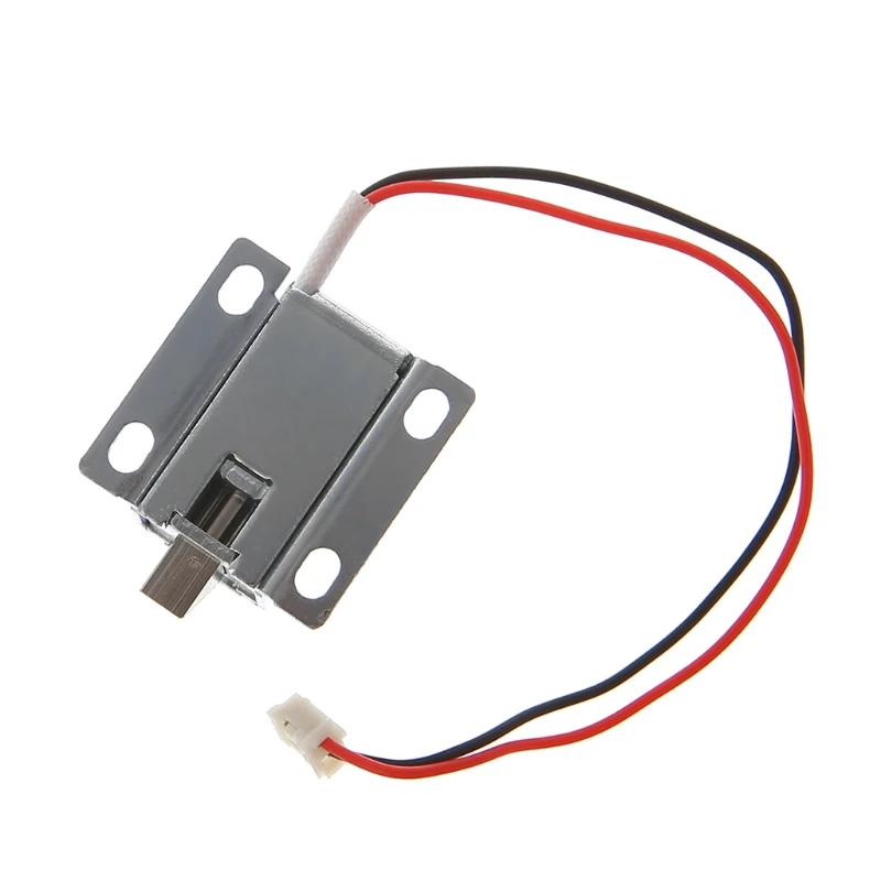 for DC 12V Electronic Door Lock Compact Solenoid for Valve Lock for Symmetrical Design Power on to Unlock Safety Functio
