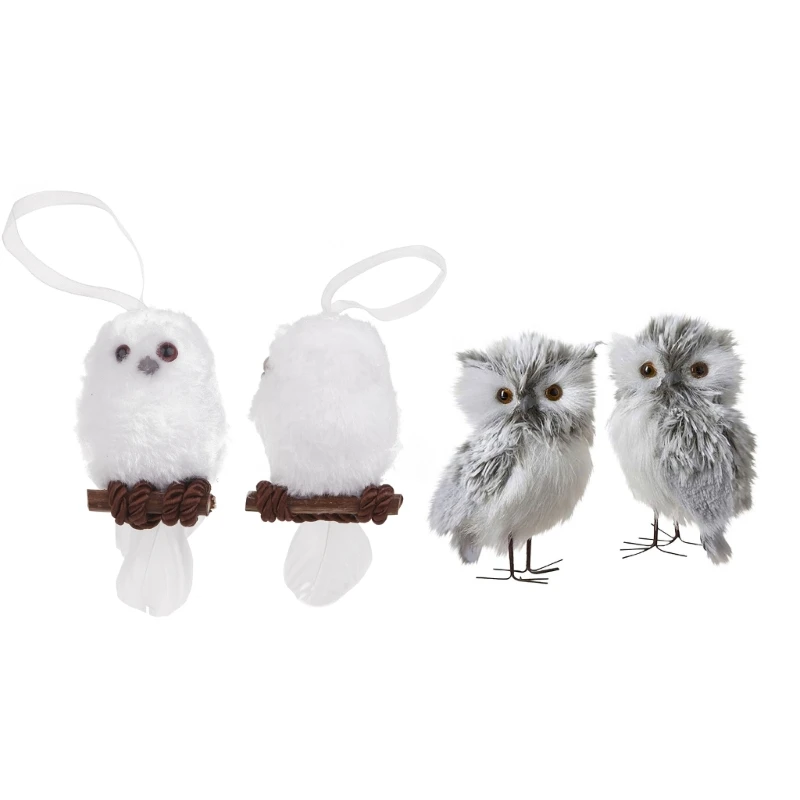 

Christmas Artificial Owl Pendant 2pcs/set Foam Home Birthday Festival