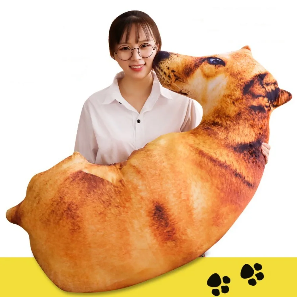 Funny Lifelike Animal 3D Dog Figures Pillows 50cm Cartoon Dog Throw Pillow Sofa Cushion Stuffed Toys Gifts