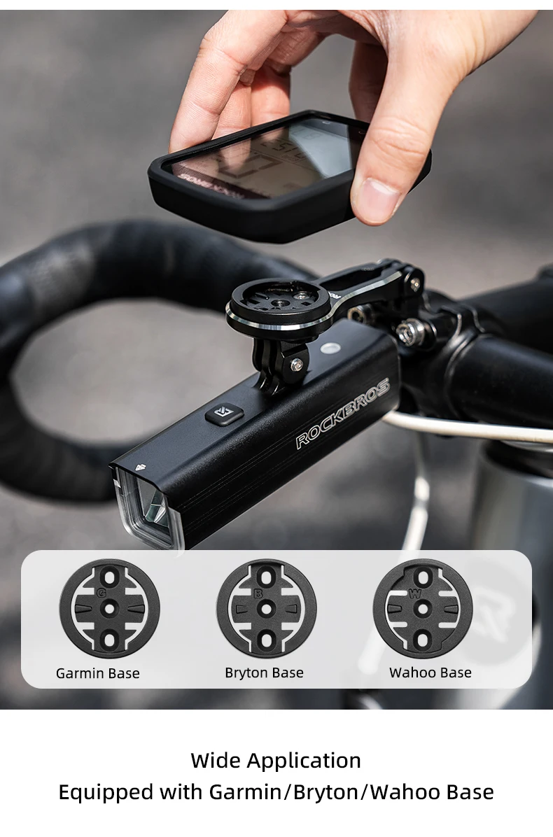 ROCKBROS Fahrradhalterung Frontlicht Lampenfassung Aluminiumlegierung Verlängerungshalter für Fahrradcomputer Wahoo Bryton Garmin Halterung – Detail 8