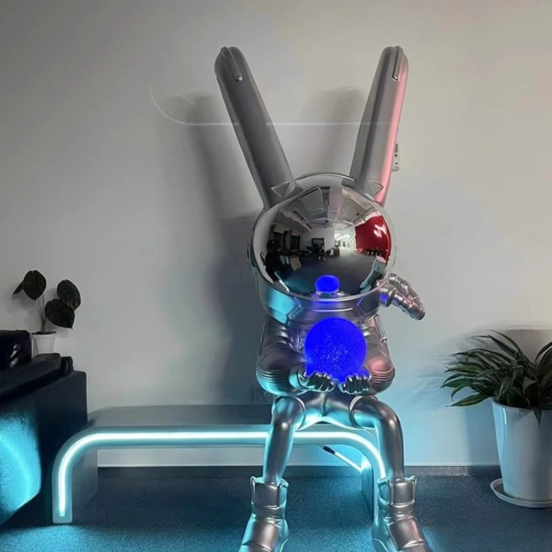 

Moonlight Rabbit Floor Ornament Home Living Room Hotel Clubhouse Sculpture