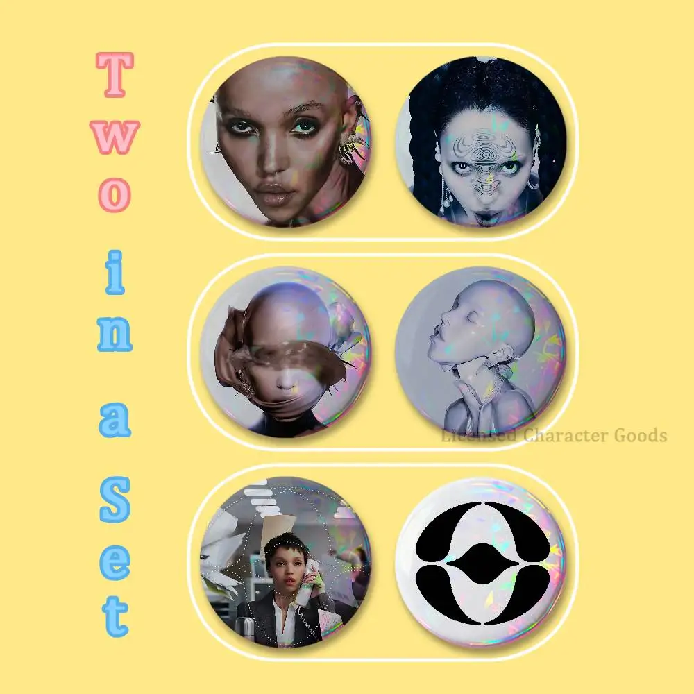 Набор из 2 значков FKA Twigs EUSEXUA, аниме-мерч, косплей, Nijigen, культура отаку, большие 75, 58, 44, 32, 25 мм, мини
