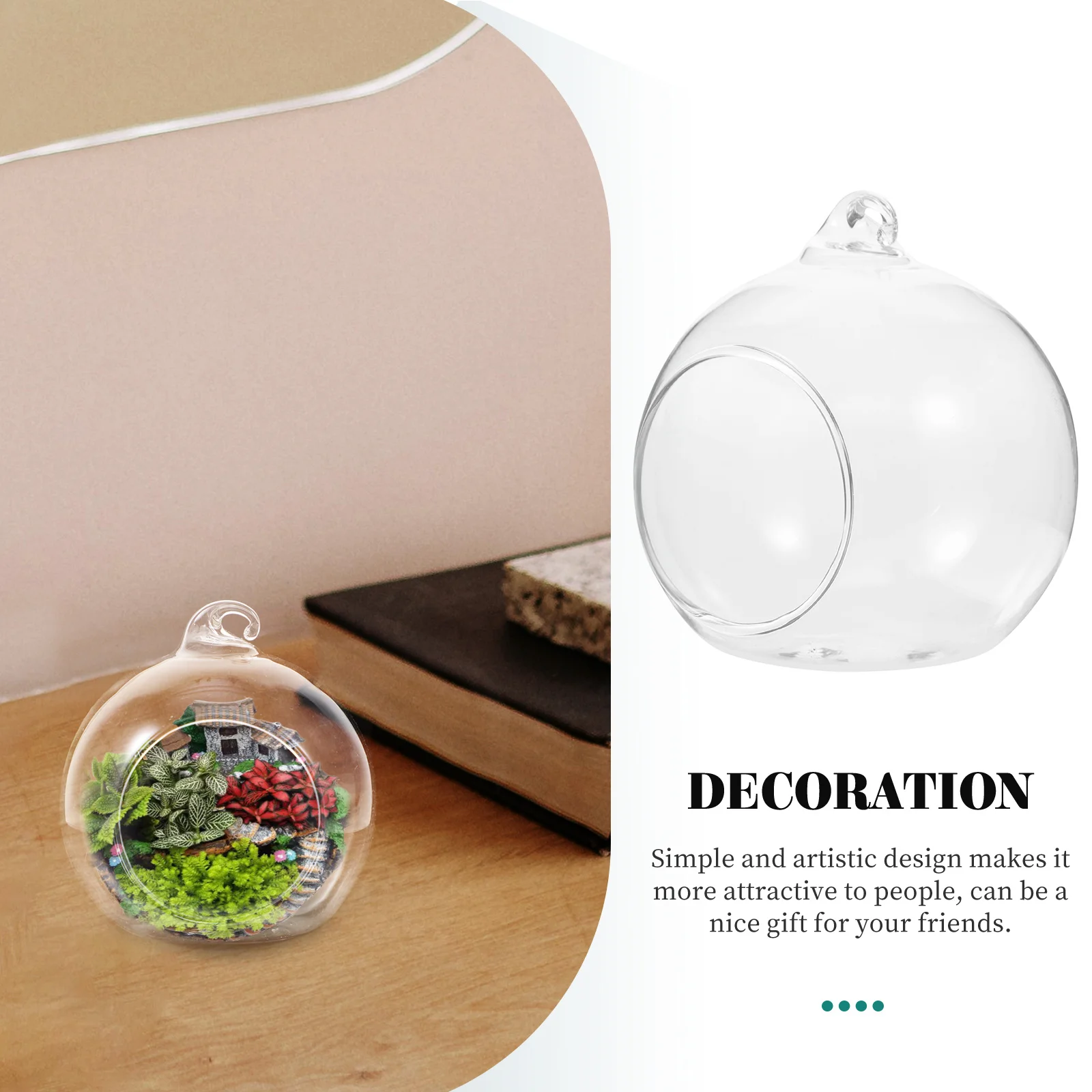 

12Pcs Decorative Hanging Globe Terrarium Glass Succulent Planter Indoor Air Plant Holder DIY Micro Landscape Hanging Terrarium