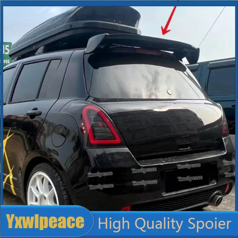 

For Suzuki Swift Spoiler 2008-2015 High Quality ABS Plastic Unpainted Color Rear Roof Spoiler Wing Trunk Lip Car Accessories