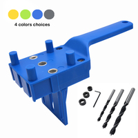 ABS Plastic Quick Wood Doweling Jig Handheld Pocket Hole Jig System 6 8 10mm Drill Bit Hole Puncher For Carpentry Dowel Joints