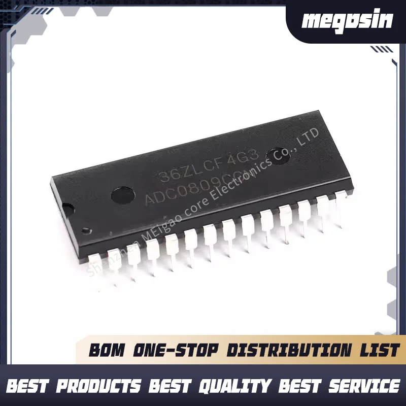 1pcs/lot ADC0809 ADC0809CCN DIP-28  8-bit analog-to-digital converter