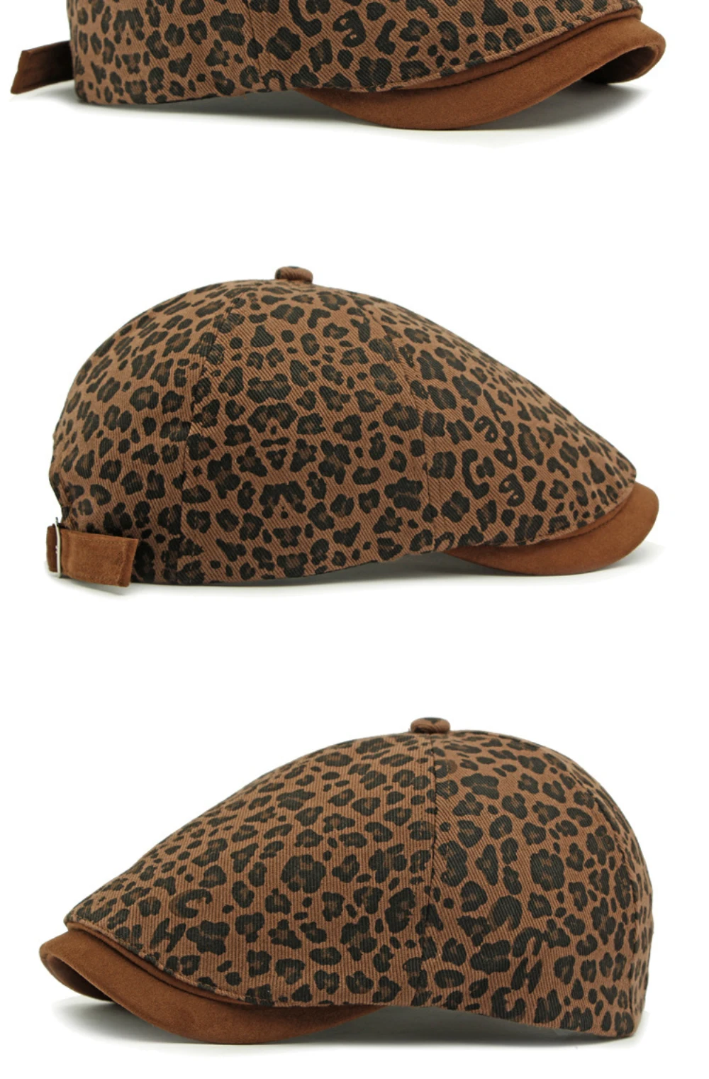 HT4791 Berets Frühling Herbst Hut Männer Frauen Leopard Achteckige Flache Kappe Künstler Maler Baskenmütze Hut Männlich Weiblich Einstellbare Baskenmütze Kappe – Detail 10