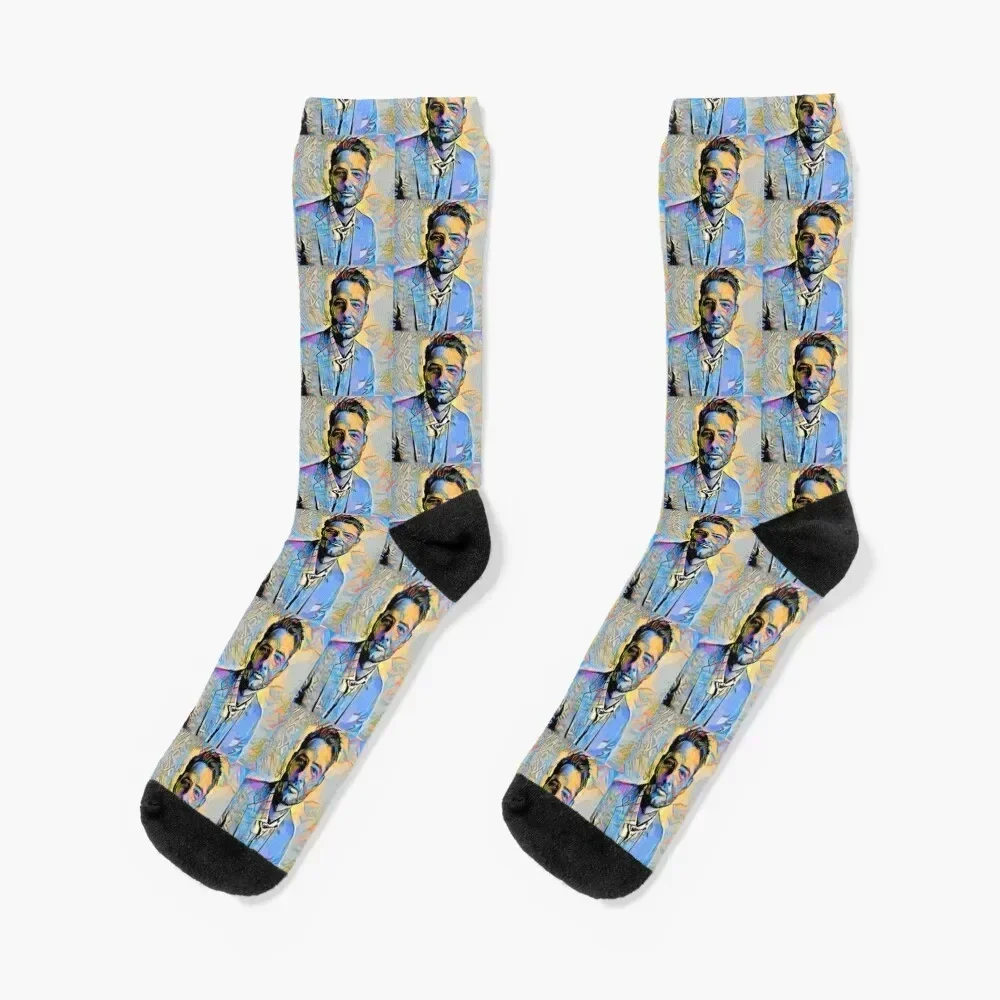 

Justin Hartley Portrait Socks winter thermal Run designer FASHION Men's Socks Luxury Women's