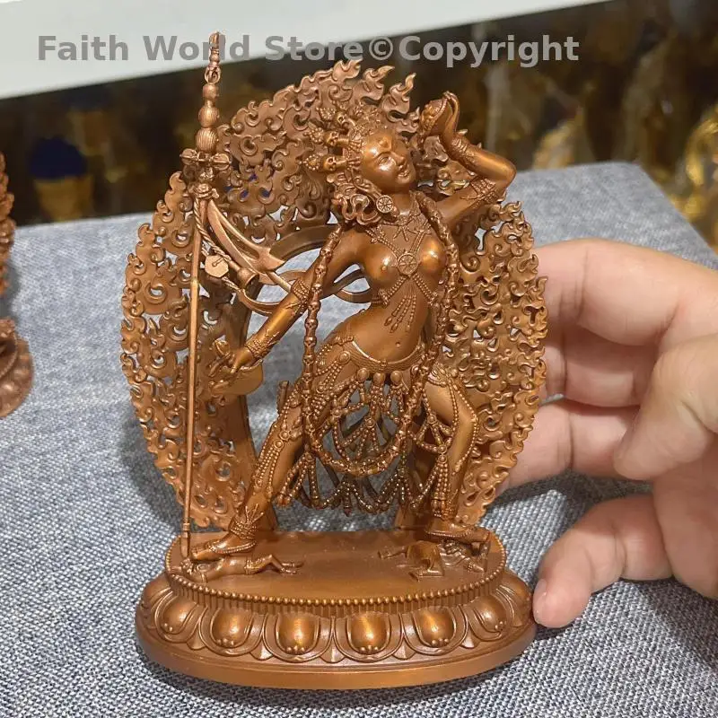 GOOD Exquisite Buddha statue Dakini kurukulla rare buddha buddhism incarnation of Vajravarahi copper carving buddha statue